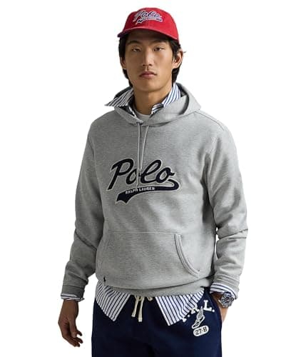 Image of POLO RALPH LAUREN mens Double-knit Full-zip Hoodie, Andover Heather, L