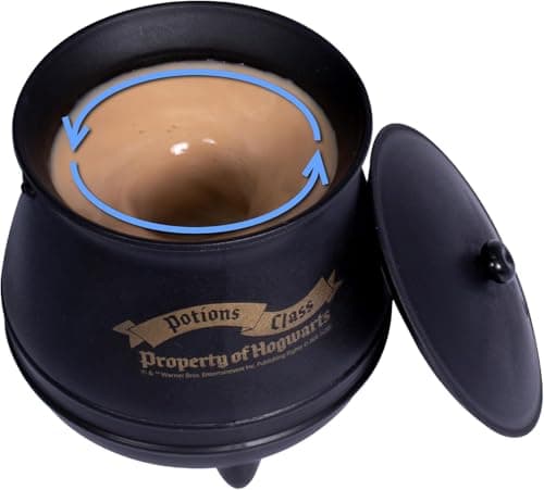 Image of Blue Sky Studios Harry Potter Self-Stirring Cauldron Mug – Magic Press-to-Stir Mug with Lid – Official Hogwarts Merchandise – Fun Gift for Fans