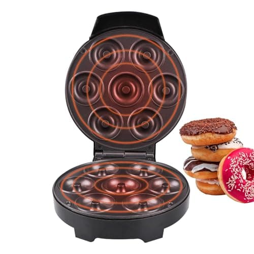Image of Mini Donut Maker | Nonstick Kitchen Gadgets with Anti-Scald Handle | Make Miniature Donuts, Waffles and Cakes | for Kitchen Restaurant Cafe Pastry Dessert Waffles May