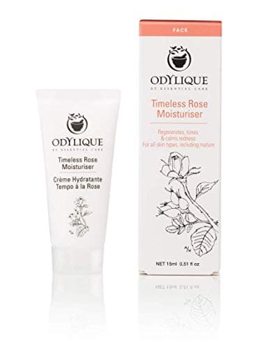 Image of Odylique Timeless Rose Moisturiser 15ml | 100% Natural & Vegan | Soothing Face Cream with Rose Water & Rosehip Ideal for Sensitive Skin