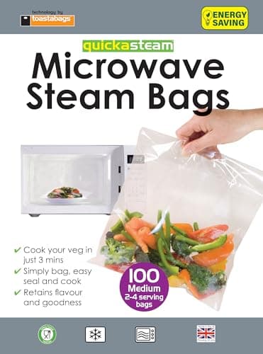 Image of Toastabags Microwave Steam Bags, Transparent, Pack of 100, Medium
