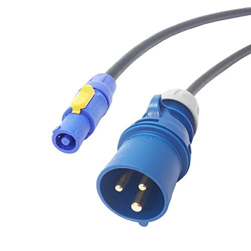Image of 16amp Plug to Neutrik Powercon Cables. H07RN-F TOUGH Mains Power Lead NAC3FCA (20m)