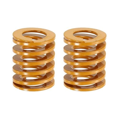 Image of sourcing map 2pcs 3D Printer Heating Bed Spring, 25mm OD 30mm Length Light Load Compression Mould Die Spring 3D Printer Compression Spring for 3D Printer Electric Part, Yellow