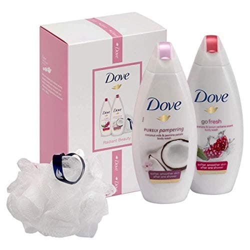 Image of Dove Relaxing Beauty Body Wash Duo Gift Set With Bath Puff