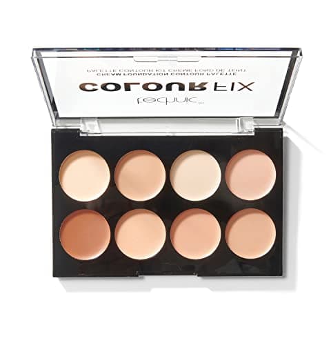 Image of Technic Colour Fix Cream Foundation Contour Makeup Palette - 8 Highly Pigmented, Creamy Shades To Conceal, Contour, Shape & Define Your Features. The Matte Fomulation Blends Well with Colour Options for All Skin Tones For Long Lasting Professional Coverage. Suitable For Beginners. 8 x 3.5g