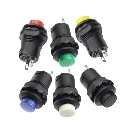 Image of 5PCS DS-228 3A /125VAC 1.5A/250VAC On/off latching Momentary Push Button Switches DS-428 locking Self Return Push Button Switch(Momentary Green,5PCS)