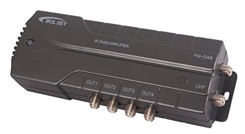 Image of Wolsey 4 Way LTE IR Pass Distribution Amplifier - Black, 334022-LTE
