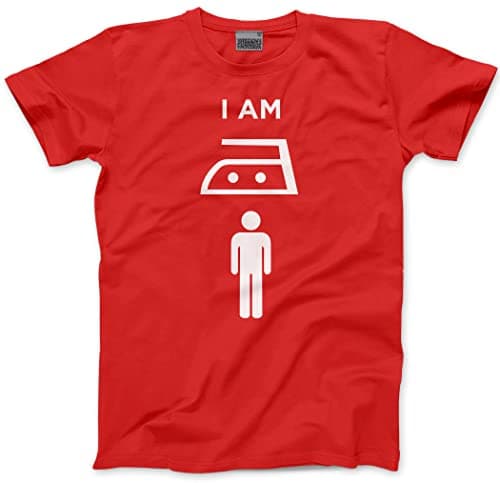 Image of HotScamp I am Iron Man Men's Unisex T-Shirt - red Medium