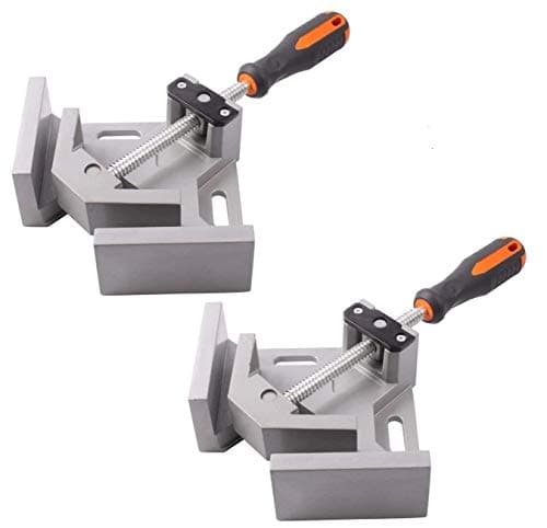 Image of KATSU 2Pcs 90 Degree Right Angle Clamp Heavy Duty Corner Vice Aluminum Alloy Adjustable Swing Bench Tool for DIY Woodworking Welding Cabinet Drawer Carpenter 402307