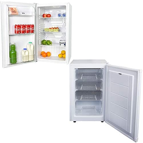 Image of SIA Freestanding White Undercounter Larder Fridge & Freezer Pack Combined 170L