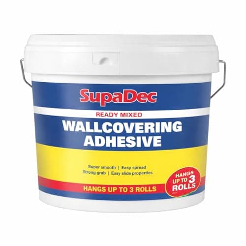 Image of Ready Mixed Wallcovering Adhesive 2.4kg | Wallpaper Paste for Vinyl & Heavy Wallcoverings | Strong Hold Interior Wall Adhesive