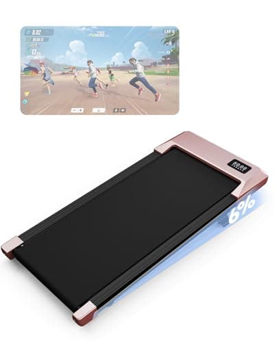 Image of Lacuffy Walking Pad with 6% Incline, Under Desk Treadmill Max 136kg, Walking Treadmill Smart App Control 2.5HP with AI Training and Multi-Runner Races