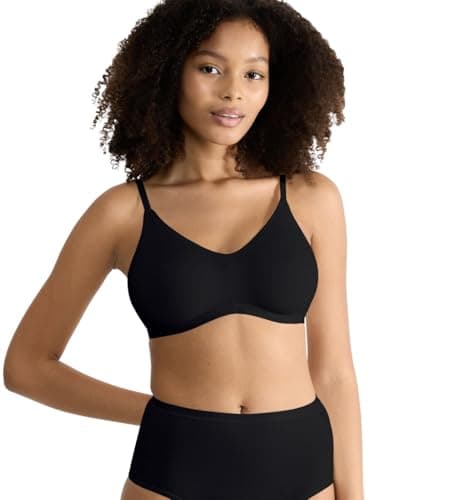 Image of Sloggi Womens Go Daily Cotton Soft Bra, Black, XL UK
