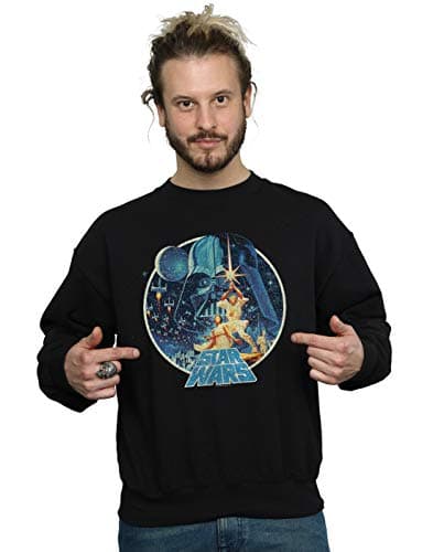 Image of Absolute Cult Star Wars Men's Vintage Victory Sweatshirt Black XXX-Large