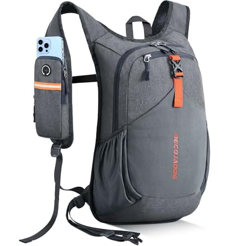 Image of BECOJADDE 18L Hiking Backpack for Men Women Foldable Small Rucksack Lightweight Mini Backpack for Camping Travel Outdoor, Grey