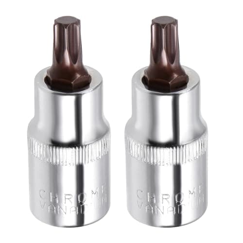 Image of Juttzzei Torx Bit Socket, 1/2" Drive T45, Premium S2 Alloy Steel Allen Key Socket With 60mm Length for Ratchet Wrench, Slide Bar, Extension Rod (2PCS)