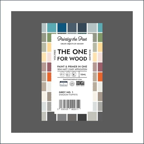 Image of The One for Wood Paint & Primer 10ml (Sample) Grey No. 1 Shadow Puppets | Semi Matt Finish, Bio-Based & VOC-Free Formula for Wooden Furniture & Surfaces | Durable & Easy Indoor Home Decorating