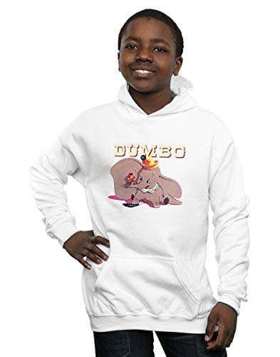 Image of Disney Boys Dumbo Timothy's Trombone Hoodie White 9-11 Years