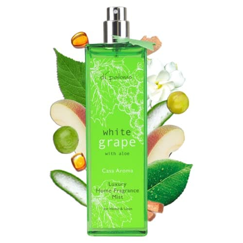 Image of Di Palomo Vegan White Grape & Aloe Luxury Home Fragrance Mist 100ml. Air Fresheners For Home & Fabric Spray. Enjoy Fragrance In Every Room Spray. Air Freshener For Home. Glass Bottle For Home Decor.
