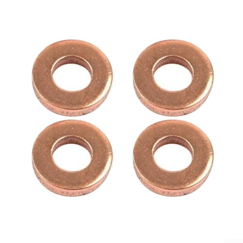 Image of 4pcs Copper Diesel Injector Seals Washers 7703062072 Gaskets for Renault 1.5 DCI Juke Qashqai Duster Parts
