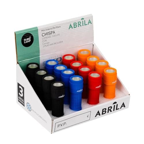 Image of COB LED Torch Torch 100 lm, Multi-Colour. Compact (9.5 x 3 x 3 cm), Lightweight and with 3 AAA Batteries Included. Ideal for Illuminating Any Place. Take it with You!