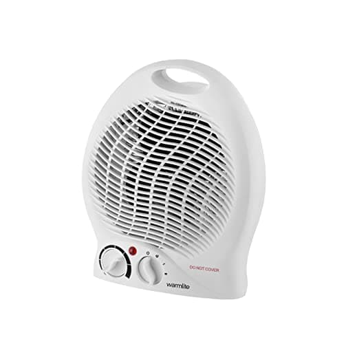 Image of Warmlite Thermo Fan Heater with 2 Heat Settings and Overheat Protection, White, 2000 W, WL44002