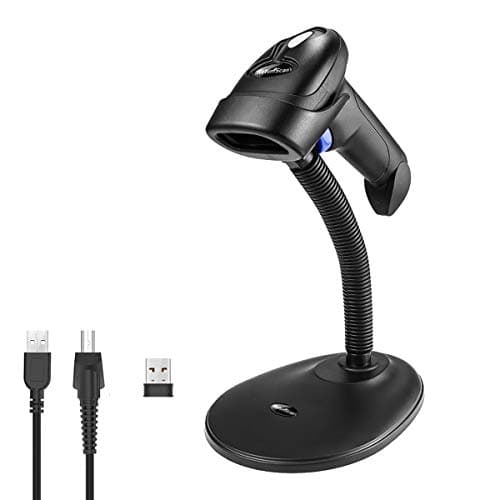 Image of NetumScan Wireless 2D Barcode Scanner USB Automatic Bar Code Reader with Hands Free Adjustable Stand Reader/Imager (QR PDF417, GS1 Data Matrix) for PC Computer MAC Laptop NSI8-X