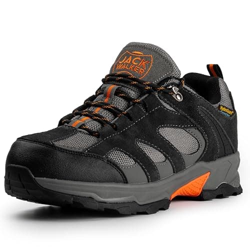 Image of Jack Walker Mens Walking Ultra Lightweight Vent Low Rise Hiking Trekking Waterproof Trainers JW010 (13 UK) Grey