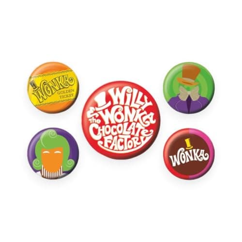 Image of Pyramid International Willy Wonka & The Chocolate Factory Badge Pack
