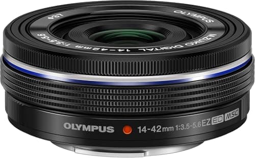 Image of Olympus M.Zuiko Digital 14-42 mm F3.5-5.6 EZ Lens, Standard Zoom, Suitable for All MFT Cameras (Olympus OM-D & PEN Models, Panasonic G-Series), Black