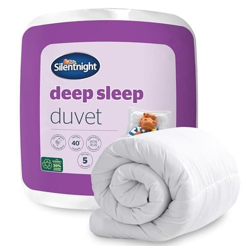 Image of Silentnight Deep Sleep 7.5 Tog Duvet - Mid-Lightweight Comfy Bed Quilt - Sink In Luxury Filled for Endless Comfort - Ideal for Autumn - Hypoallergenic - Machine Washable, Single