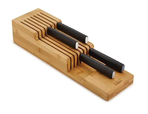 Image of Joseph Joseph DrawerStore Knife Organiser, holds up to 9 knives, Kitchen Organisation & Drawer Storage - Bamboo, Brown