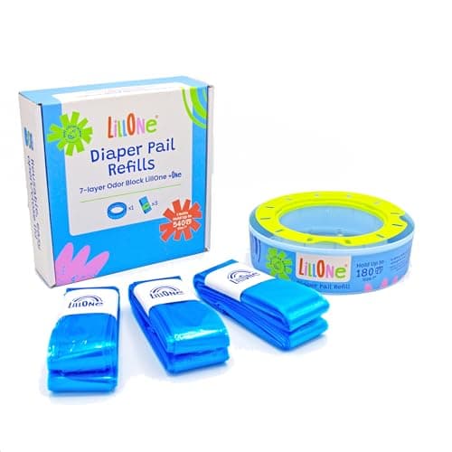 Image of LillOne 3 Refills and a Reusable Cassette compatible with Angelcare - Nappy Disposal Systems