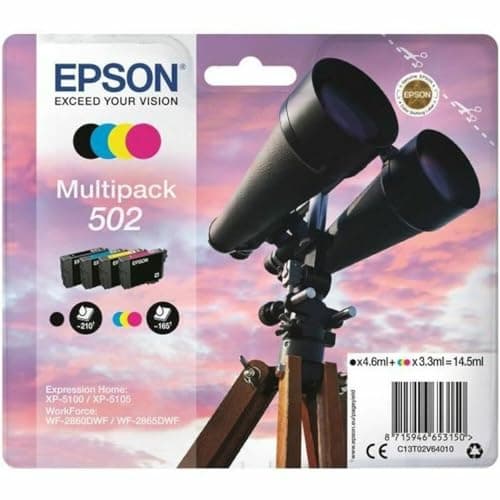 Image of Epson BINOCULARS MULTIPACK 4-COLOURS 502 INK BLACK 4.6ML - CMY 3.3ML