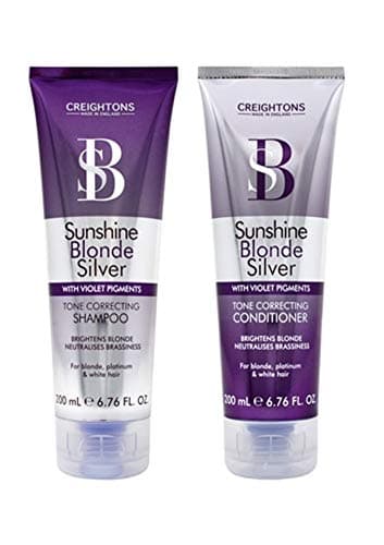 Image of Creightons Sunshine Blonde Tone Correcting Shampoo 200 ml and Creightons Sunshine Blonde Tone Correcting Conditioner 200ml Duo Set with Violet Pignents & UV Filters