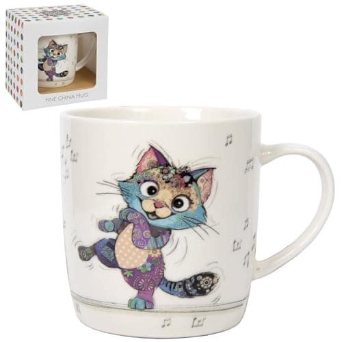 Image of Lesser & Pavey Bug Art Keira Kitten Mug for Hot Drinks | Fine China Mugs for Kitchen & Home | Reusable Ceramic Cups for Every Occasion | Durable Tea Cups for Long-Lasting Use