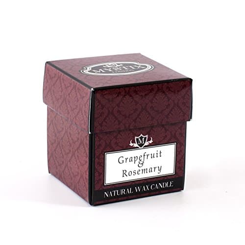 Image of Mystix London | Grapefruit & Rosemary - Scented Candle Small 8cl | Best Aroma for Home, Kitchen, Living Room and Bathroom | Perfect as a Gift | Reusable Glass Jar