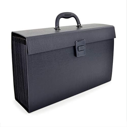 Image of Rapesco 1555 19-Part Expanding Box File Document Organiser, A4+, Black