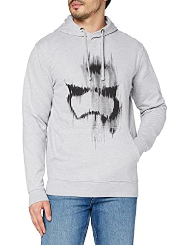 Image of Star Wars Mens Trooper Mask Sweatshirt Hoodie, Grey (Grey Heather Hgy), Small