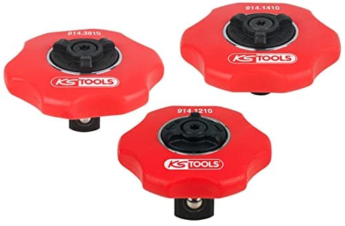 Image of KS Tools 914.1215 Mini Ratchet Set 3-Piece 1/4 Inch + 3/8 Inch + 1/2 Inch