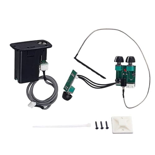 Image of JOINPAYA 3-band Eq with Soundhole Mounted Active Rotary Controls for Volume and Tone Black and Metal for Rotary Controls for Volume and Piezo Pickup Preamp System Amplifier Model 202