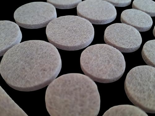Image of Gem Imports LTD Assorted Sizes Brown Felt Pads (24.5 cm x 15 cm x 1.6 cm) Pack of 27 - Heavy Duty, Self-Adhesive, Ideal Floor Protector for Wooden, Tile, & Laminated Surfaces