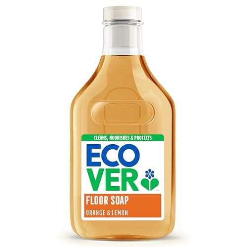 Image of Ecover Floor Soap for Porous Surfaces, Orange & Lemon, 1L
