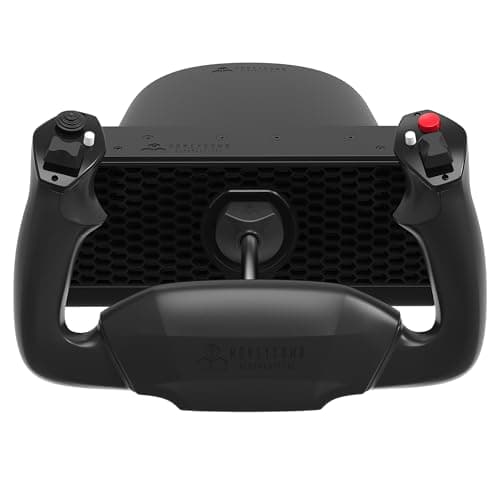 Image of Honeycomb Alpha LITE - compact yoke for flight simulation, 180 rotation, programmable buttons, sturdy steel shaft, clear design perfect for sim beginners, compatible with MSFS 20/24 for PC