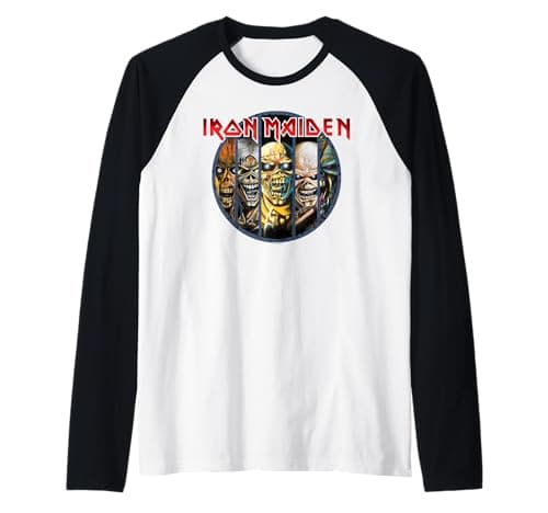 Image of Iron Maiden Eddie Evolution Raglan Baseball Tee