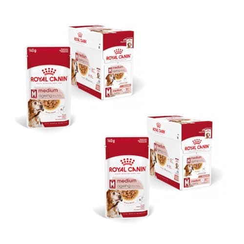 Image of Royal Canin Medium Ageing 10+ | Double Pack | 2 x 10 x 140 g | Wet food for medium-sized dogs (11 to 25 kg) | From the age of 10 | To support healthy ageing