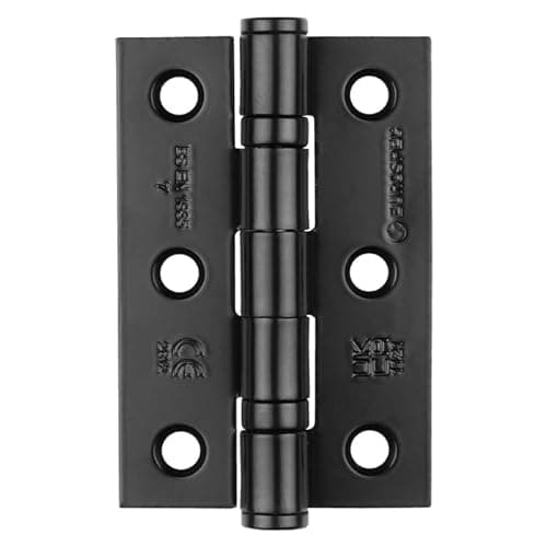 Image of Carlisle Brass HIN1322/7MB Eurospec Ball Bearing Hinge, Matt Black, Grade 7, 76 mm x 51 mm x 2 mm