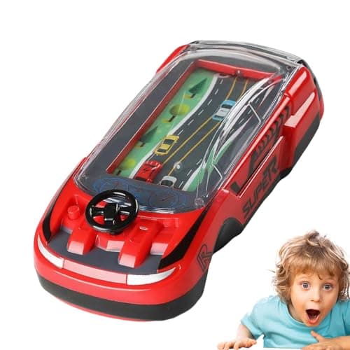 Image of Ahuuen Car Racing Games - Steering Wheel Handheld Game Console | Realistic Driving Simulator, Two Player Mode, Interactive Family Toy for Kids Adult