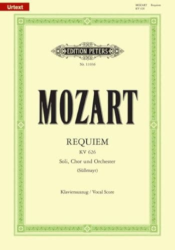 Image of Mozart: Requiem in D minor K626 (Vocal Score) (EP11036): Vervollständigung Süßmayr, Neuausgabe nach den Quellen / Klavierauszug (Edition Peters)