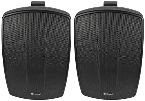 Image of Adastra Weather Resistant Indoor and Outdoor Full Range Speakers Supplied in Pairs, Patio Music, Garden Speakers, Kitchen or Bathroom Audio 140W 6.5" Black
